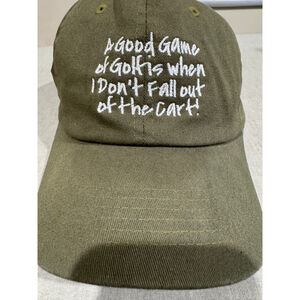 Men's Unbranded Olive Green Golf Quote Baseball Cap One Size